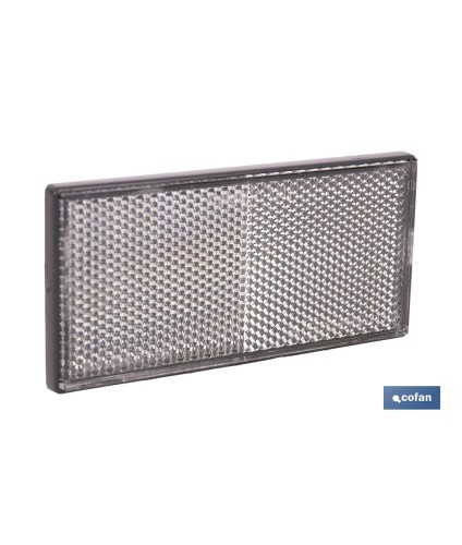 Catadióptrico rectangular con adhesivo para poner en vehículos | Medidas: 106 x 50 mm | Disponible en 3 colores