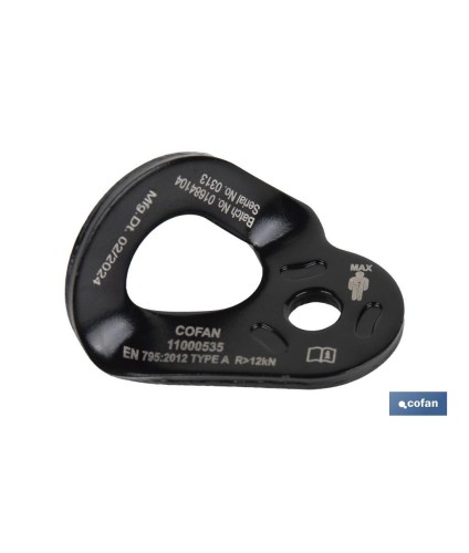 Placa de anclaje conforme a EN 795:2012 | Anclaje tipo A | Material: Acero | Resistencia: 23 kN | Fijación de Ø10,5 mm