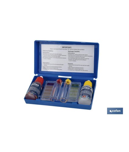 Kit con test de cloro y pH para piscinas | Medidor y analizador de agua