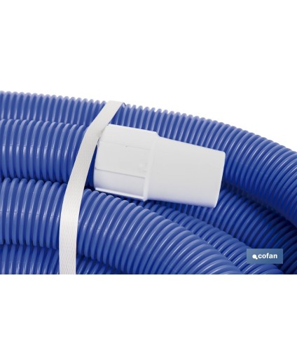 Manguera Autoflotante para Piscina Azul | Con Ø 3,8 cm de diámetro y 12 metros | Con 2 terminales