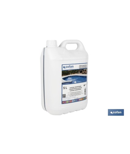 Algicida concentrado de 5 litros para piscinas | Prevención de algas y agua cristalina