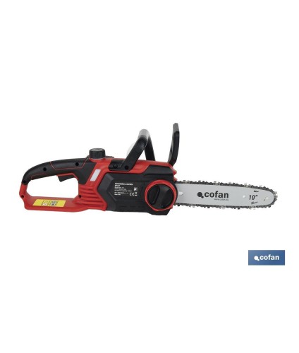 Motosierra a batería sin escobillas con espada de 10 | Engrase automático | Incluye batería Li-Ion 20 V 4,0 Ah y cargador