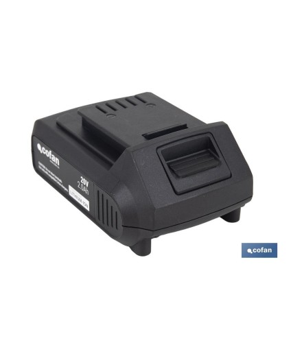 Batería de litio Li-ion de 20V y 2.0 Ah | Adecuada para herramientas eléctricas Cofan | Protección electrónica integral