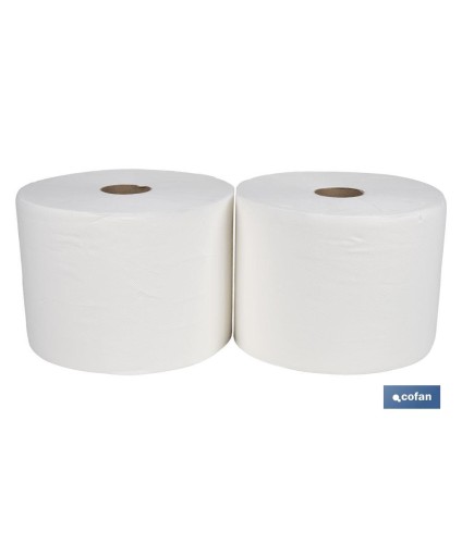 Bobinas industriales de papel secamanos | Papel extralaminado de doble capa | Pack de 2 o 6 unidades