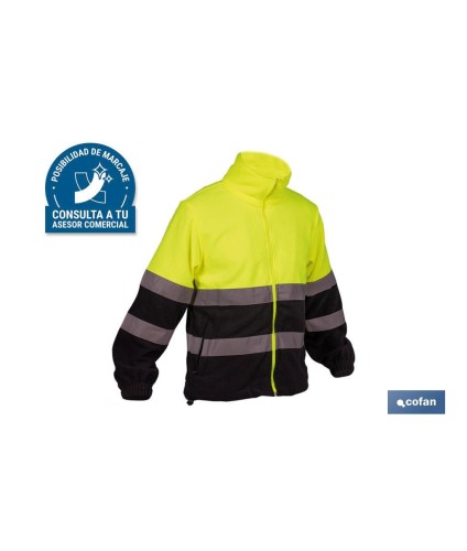 Forro polar de alta visibilidad con cierre de cremallera | Color: amarillo y azul | Disponible desde la talla S hasta la XXXL