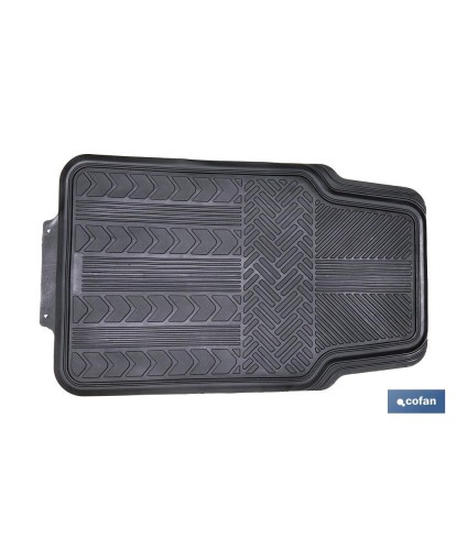 Alfombrillas de PVC universales para coche | Set de 4 alfombras | Antideslizantes y ajustables