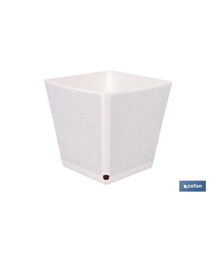 Maceteros decorativos para interior | Macetas cuadradas con plato integrado | Con señalizador de riego | Disponibles en diferen