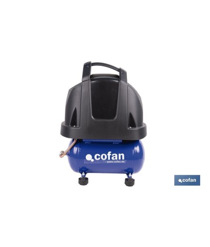 Compresor de pistón coaxial portátil 1,5 HP | Ultraligero y compacto | 6 litros | 2450 rpm | Para uso doméstico y profesional