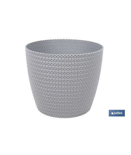 Maceteros decorativos con diseño trenzado | Resistentes a los UV | Material: polipropileno | Disponibles en diferentes medidas 