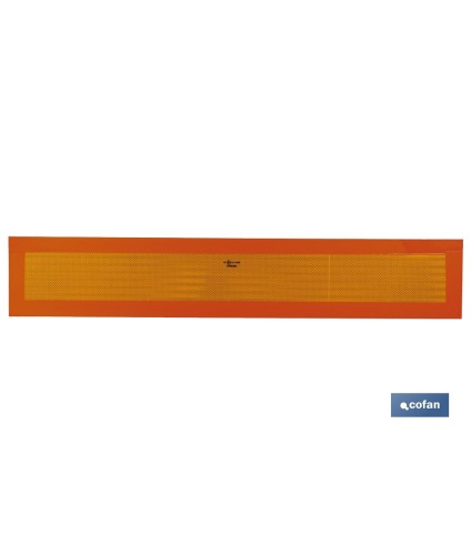Placa V6 para vehículos largos | Material: aluminio | Recubrimiento con vinilo réflex N2 | Señalización homologada | Fácil de i