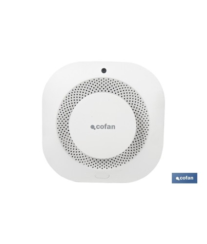 Detector de humo inteligente | Conexión WiFi y Bluetooth | Aplicación Smart Life o Tuya | Compatible con Alexa y Google | Segur