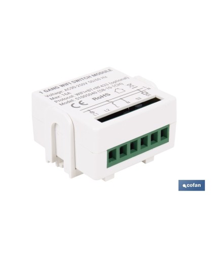 Relé individual WiFi inteligente | Automatiza interruptores o enchufes | Funcionamiento con aplicación Smart Life o Tuya | Comp
