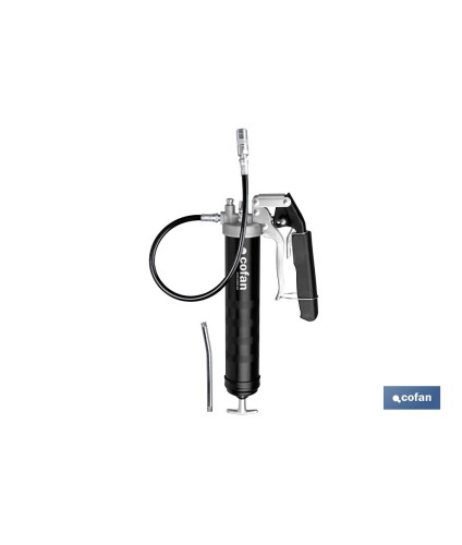 Bomba de engrase dual tipo pistola y palanca | Hasta 7000 PSI | Compatible con cartuchos de grasa de 400 g o carga a granel