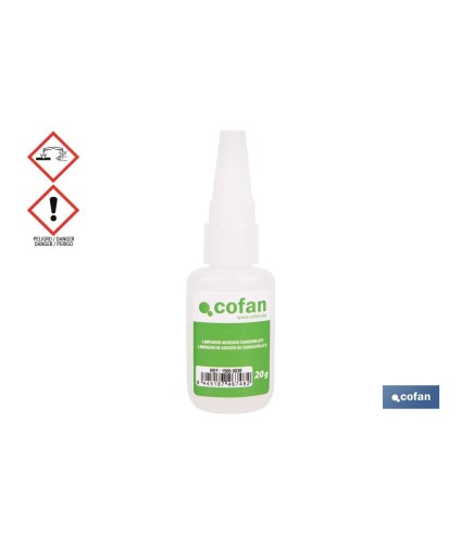 Limpiador de adhesivo cianoacrilato de 20-g | Disolvente para pegamentos