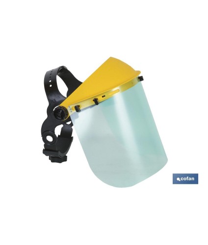 Casco Pantalla de Protección | Abatible | Ajustable Manualmente | EN 166/EN 1731