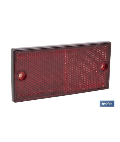 Catadióptrico rectangular con 2 agujeros y adhesivo | Tornillos no incluidos | Producto homologado | Disponible en 3 colores di