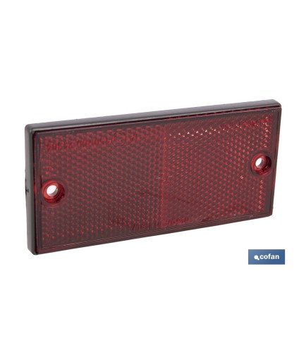 Catadióptrico rectangular con agujeros | Tornillos no incluidos | Producto homologado | Disponible en 3 colores diferentes | Me