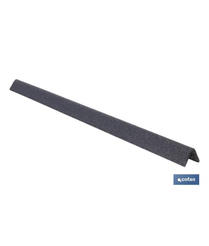 Cantonera de espuma de tipo L | Material: polietileno | Longitud: 1 m | Color: gris | Protección de aristas y bordes