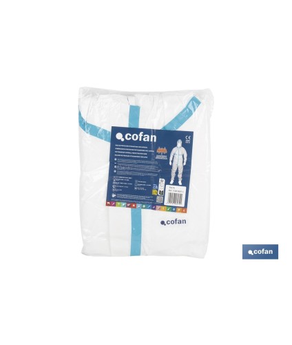 Buzo de protección fitosanitaria con capucha | Protección frente a pesticidas y químicos | Color: blanco | EN ISO 27065 Nivel C