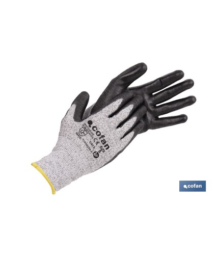 Guantes anticorte ultraligeros impregnados de PU negro | Protección mecánica | EN 388 4X43D – EN 21420 | Disponibles desde la t