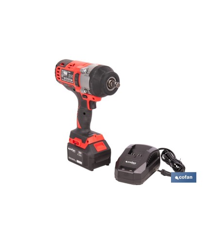 Pistola de impacto 1/2 a batería con motor brushless | Potencia: 20 V | Velocidad de 1800 rpm | 400–1000 Nm | Disponible con y 