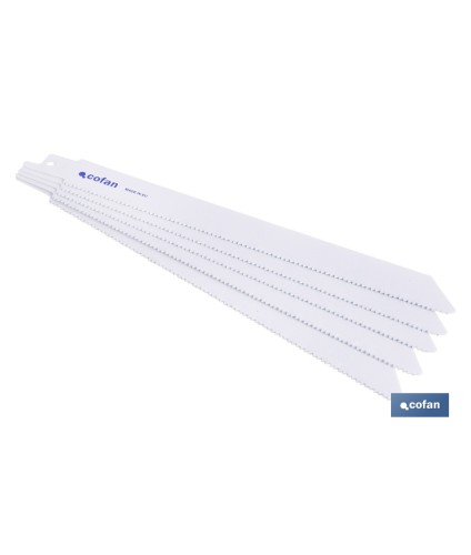 Hojas de sierra de sable universales bimetal para metales de 2 a 4 mm de espesor | Pack de 5 unidades | Disponibles en diferent