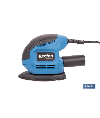 Lijadora mouse eléctrica 130 W 14 000 rpm, aspiración de polvo | Base de velcro con 5 agujeros | Ideal para madera, chapa, laca