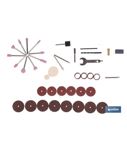 Kit de accesorios para multiherramienta rotativa | Incluye discos, fresas, brocas, lijas y accesorios de pulido | Compatible co