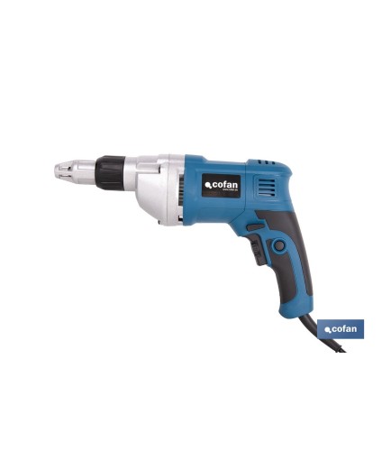 Atornillador eléctrico para paredes de yeso 600 W 2400 rpm | Velocidad variable, inserción de portapuntas 1/4 | Diseño ergonómi