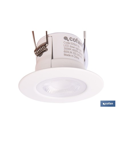 Downlight LED estanco 6 W 600 lúmenes | Con 3 CCT, ahorro de energía y larga duración | IP65 resistente al agua y polvo