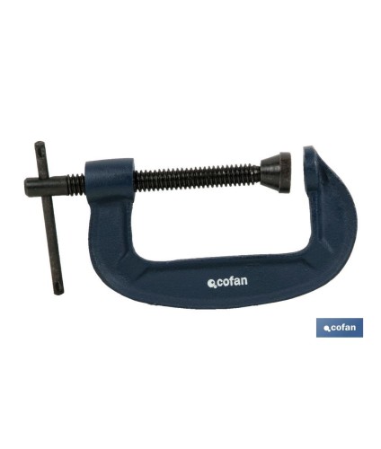 Sargento de sujeción | Tipo G | Medida del ancho desde 30 hasta 83 mm | Apertura desde 50 hasta 200 mm