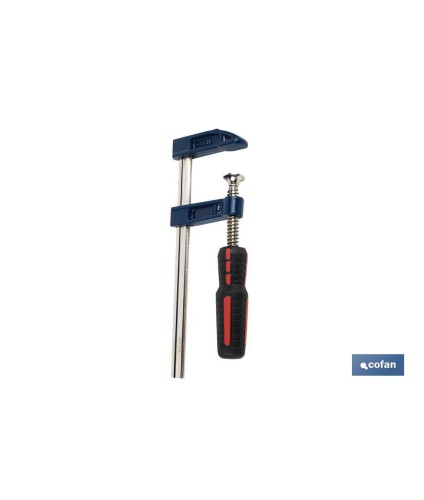 Sargento de sujeción | Tipo F | Medida del ancho interior desde 50 hasta 120 mm | Apertura desde 150 hasta 400 mm