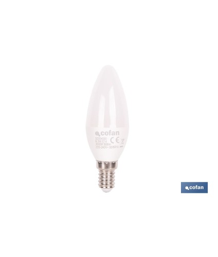 Bombillas LED vela con rosca fina E14, 6,5 W y 806 lúmenes | Ahorro de energía y larga duración 15.000 h de vida | Disponibles 