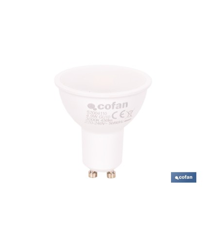 Bombillas LED GU10 de 4,9 W y 450 lúmenes | Ahorro de energía y larga duración 15.000 h de vida | Disponibles en 2 temperaturas