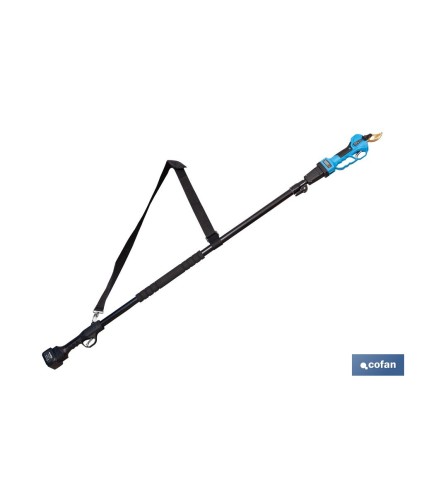 Set de tijeras de podar eléctricas 25 V con pértiga extensible 1,40-2,07 m | Incluye 2 baterías, maletín y accesorios