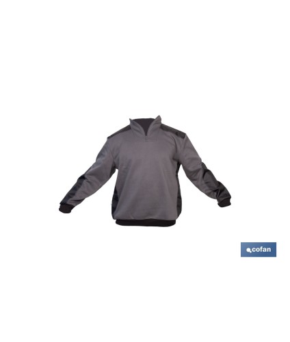Sudadera de trabajo con media cremallera | Refuerzo textil y puños elásticos | Tejido anti pilling | Tallas disponibles desde l
