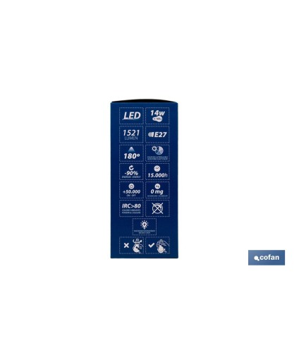 Bombillas LED regulable E27 14 W 1521 lúmenes | 5 CCT regulable, ahorro de energía y larga duración | Pack de 3 bombillas