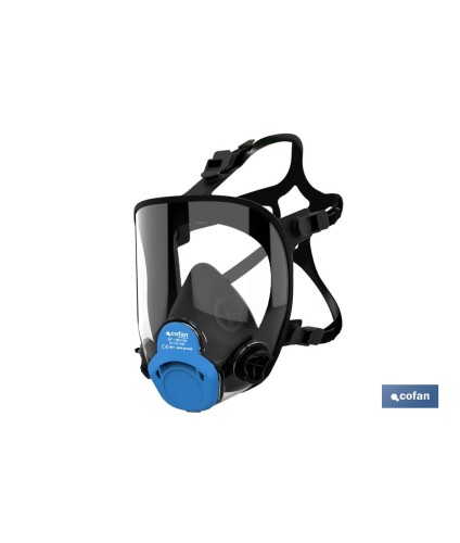 Máscara completa Clase 1 para doble filtro lateral y visor de alta protección | Filtros no incluidos | Conforme con la normativ