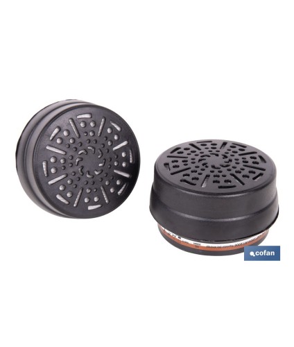 Set de 2 filtros A1P3 para máscara completa Cofan | Protección frente a gases, vapores y partículas P3
