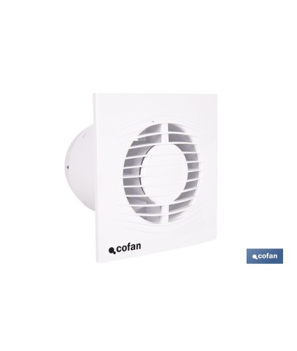 Extractor de aire axial silencioso | Con panel frontal fino y sistema antirretorno | Protección IP45 | Disponible en diferentes
