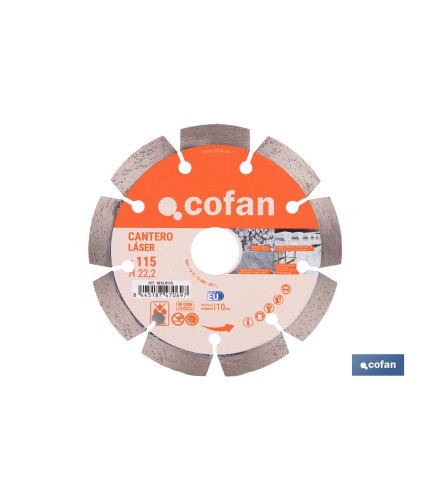 Disco de diamante cantero láser profesional | Adecuado para corte en seco en piedra, granito y hormigón | Disponible en diferen
