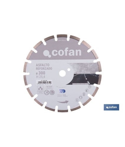 Disco de diamante reforzado soldado por láser | Corte húmedo en asfalto y hormigón abrasivo | Disponible en diferentes medidas