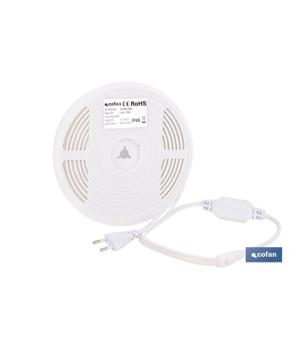 Tira de luz LED neón COB | Impermeable IP65, 8 W, 4000 K, 700 lúmenes | Longitud: 5 metros