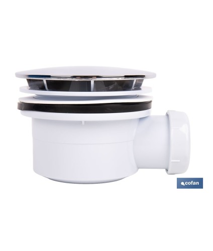 Válvula sifónica para plato de ducha | Orificio de Ø90 mm | Salida de Ø40 mm | Junta cónica reductora de Ø32 mm