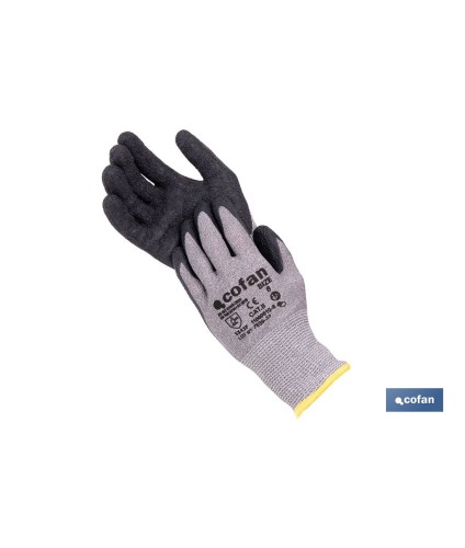Guantes mecánicos anticorte con recubrimiento de látex rugoso | Conforme con EN 388:2016 | Disponible desde la talla 6 hasta la