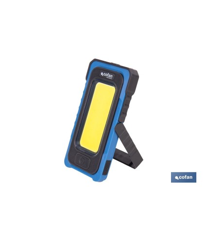 Lámpara de inspección de 500 LM COB LED con panel solar | Recargable con USB Tipo C | Luz blanca y roja | Base Magnética