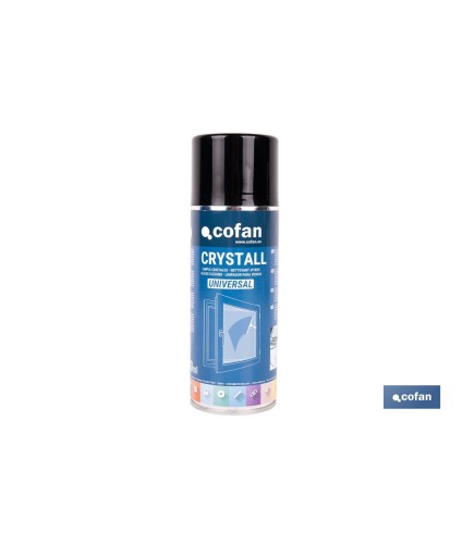 Limpiacristales en aerosol universal | Envase de 400 ml con efecto desengrasante | Fórmula antimarcas