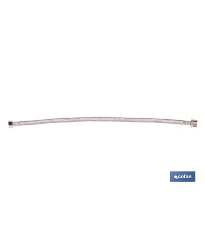 Conexión flexible para sanitarios | Manguera flexible de acero inoxidable | Longitud: 50 cm | Disponible en diferentes conexion
