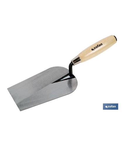 Paleta forjada modelo Sevilla | Medida 180 mm de longitud | Para la construcción | Mango de madera