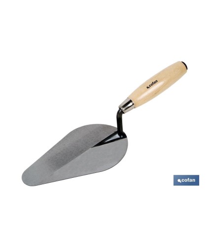 Paleta modelo Arabia | Dos medidas disponibles | Mango de madera | Para la construcción